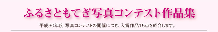 ふるさともてぎ写真コンテスト作品集　平成30年度写真コンテストの開催につき、入賞作品15点を紹介します。
