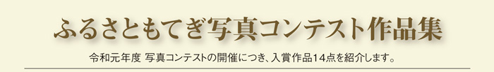 ふるさともてぎ写真コンテスト作品集　令和元年度写真コンテストの開催につき、入賞作品14点を紹介します。