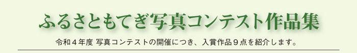 ふるさともてぎ写真コンテスト作品集　令和4年度写真コンテストの開催につき、入賞作品9点を紹介します。